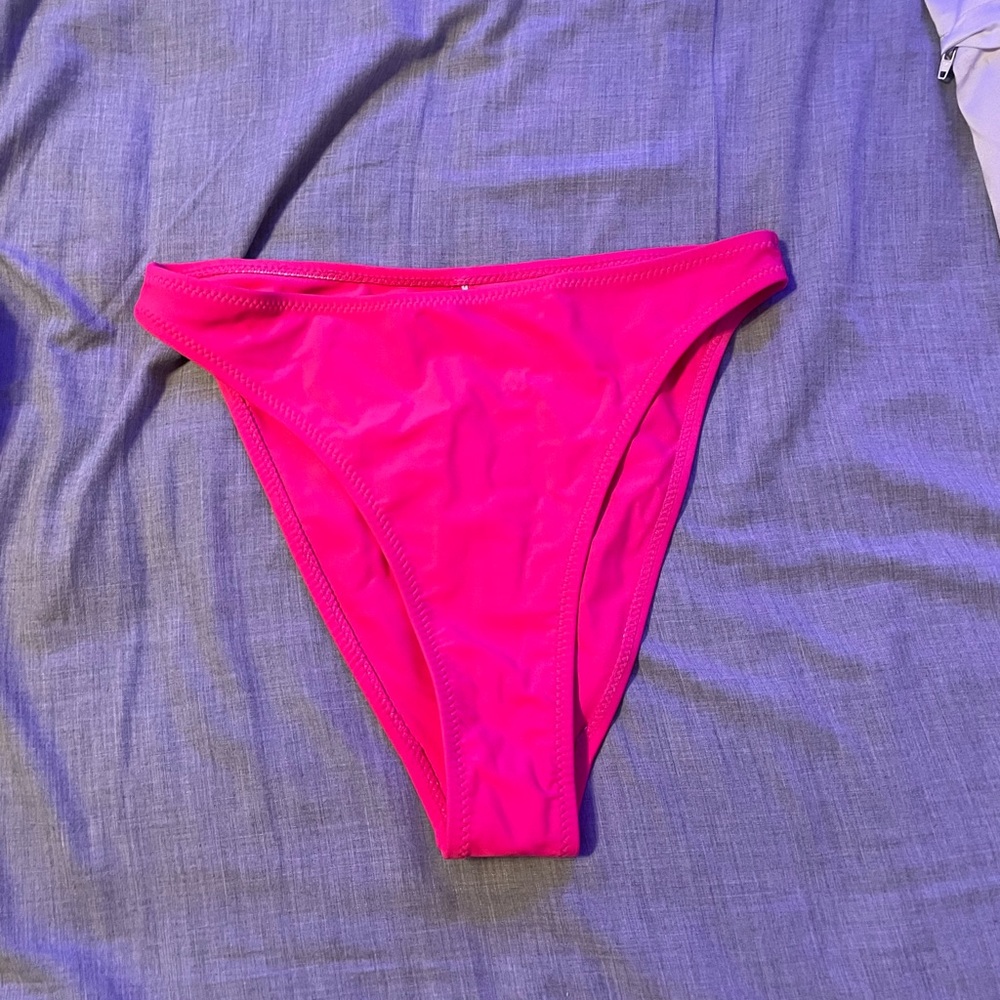 Grey bandit pink bikini bottoms